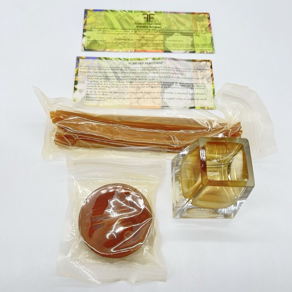 Joy Mangano Forever Fragrant Golden Glass/Scented Stick/Disk to Eliminate Odors